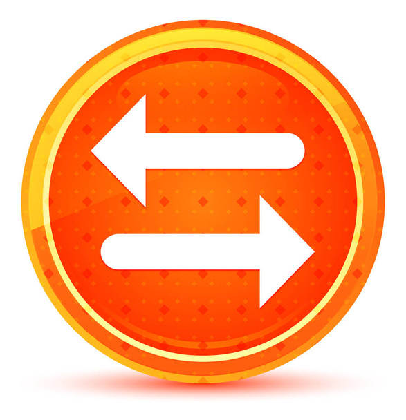 Transfer pijl icoon natuurlijke oranje ronde knop - Foto, afbeelding