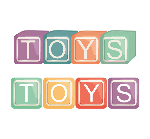 alphabet blocks baby toy vector illustration design - Vektör, Görsel