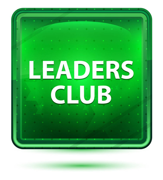 Leader Club Pulsante quadrato verde chiaro al neon
 - Foto, immagini