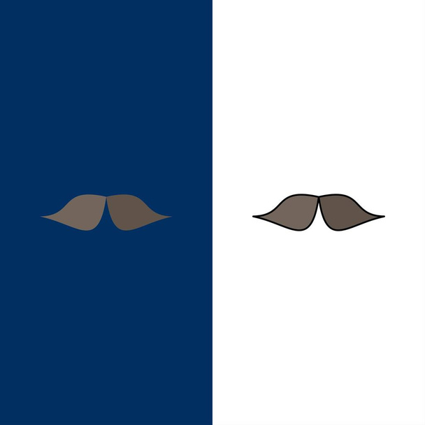moustache, Hipster, movember, homme, homme Flat Color Icon Vector
 - Vecteur, image