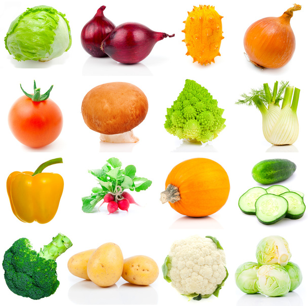 set of vegetable, on a white background - Photo, Image