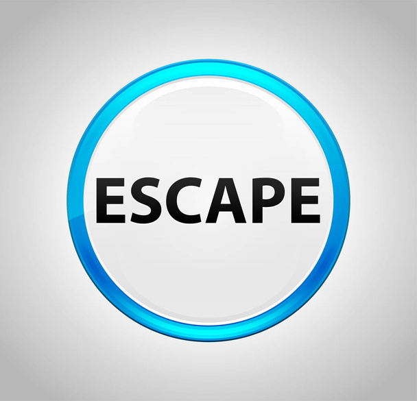 Escape ronde bouton-poussoir bleu
 - Photo, image