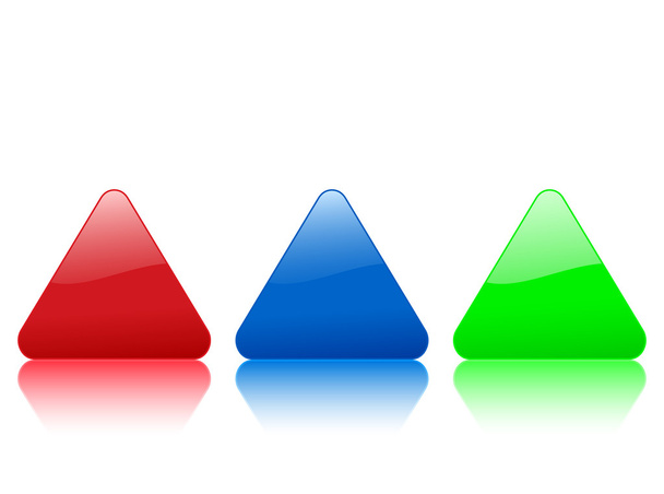 Triangular color icon - Vector, imagen
