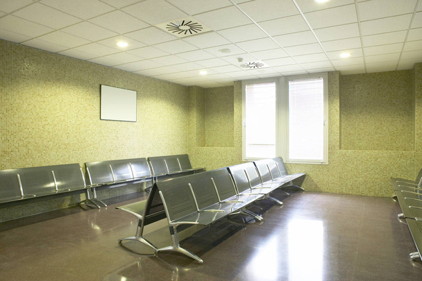 Wartebereich für öffentliche Gebäude. Gesundheitszentrum Innenraum. niemand - Foto, Bild