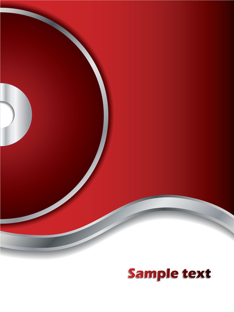 Red Background with disc - Vector, Imagen