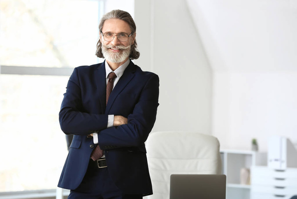 Portrait of handsome mature businessman in office - Photo, Image