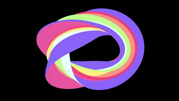 柔らかい色曲線ドーナツキャンディ抽象形状イラスト背景新しい品質ユニバーサルカラフルな喜びのストック画像 - 写真・画像