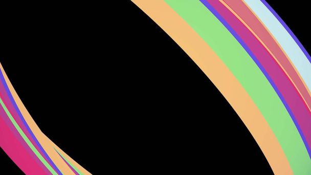 Zachte kleuren platte diagonale frame gebogen Candy lijn abstracte vorm illustratie achtergrond nieuwe kwaliteit universele kleurrijke vreugdevolle stockafbeelding - Foto, afbeelding
