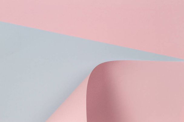 Forma geométrica abstrato pastel cor de rosa e azul papel fundo - Foto, Imagem