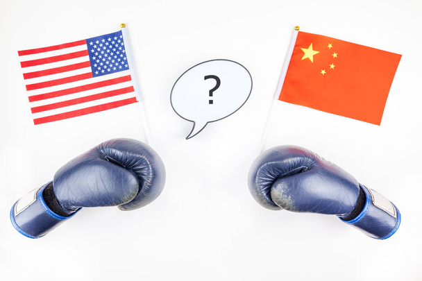 Konzept des Handelskrieges zwischen den USA und China - Foto, Bild
