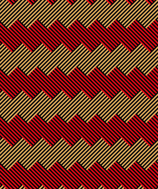 nahtlose ägyptische Muster diagonale lineare Zöpfe. - Vektor, Bild