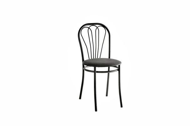 cadeira de metal moderno, isolado, fundo branco
 - Foto, Imagem