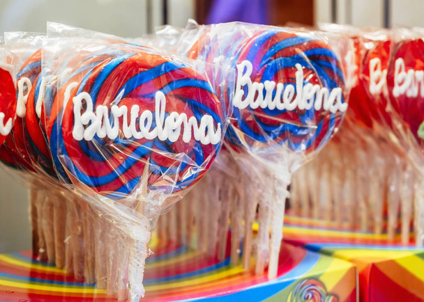 Lollipop Candy negozio di souvenir colorati Barcellona Spagna
  - Foto, immagini