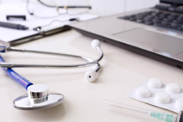 Medical equipment on white background. - Photo, Image