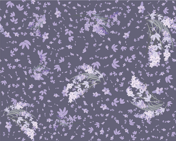 Floral lavender retro vintage background - Vetor, Imagem
