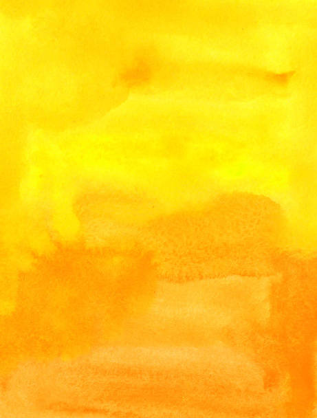 Watercolor Yellow-Orange Painted Background - Photo, Image