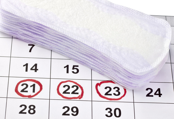 Frau Hygiene Schutz Menstruation Zeitraum Gesundheit Gesundheit Kalenda - Foto, Bild
