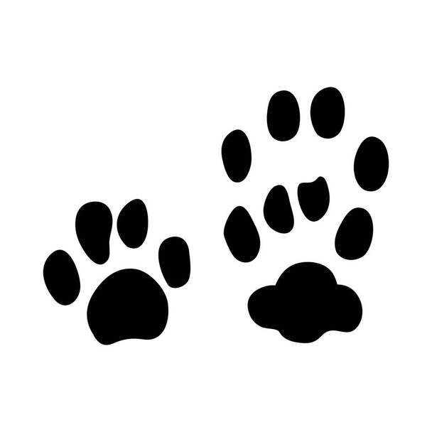Euroopan luonnonvaraisen kissan jalanjälki
 - Vektori, kuva