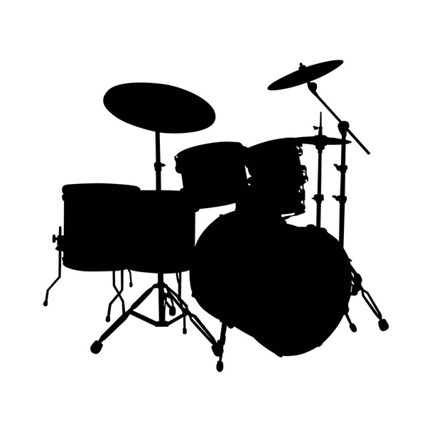 silhueta de tambor
 - Vetor, Imagem