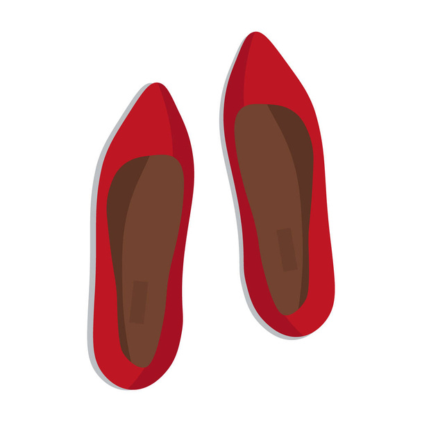 Womens classic Shoes on white background. Vector illustration. - Vector, imagen