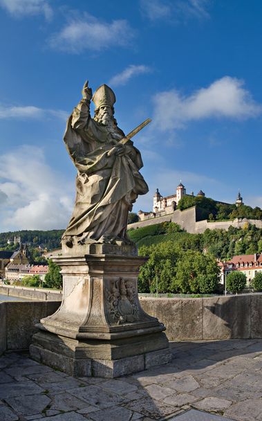 St. kilian statua, twierdza marienberg - Zdjęcie, obraz