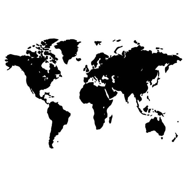 Beyaz arkaplanda dünya haritası - Vektör, Görsel