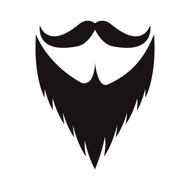 Schnurrbart und Bart im Hipster-Stil - Vektor, Bild