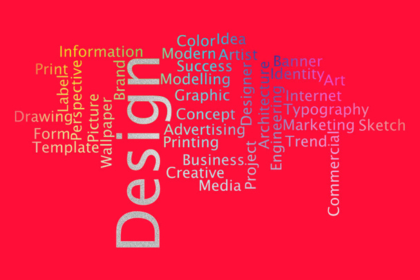 Design word cloud collage. Business and Technology concept. - Photo, Image