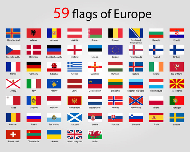 Flags of Europe - Full Vector Collection. World flags - Vector, Image