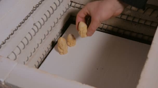 Поттер помещает керамические фигурки в керамическую печь
 - Кадры, видео
