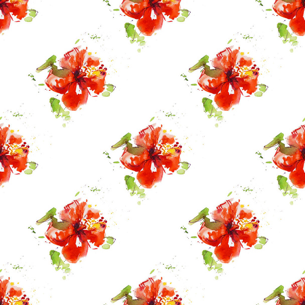 Kwiat Hibiscus rama na białym tle - Zdjęcie, obraz