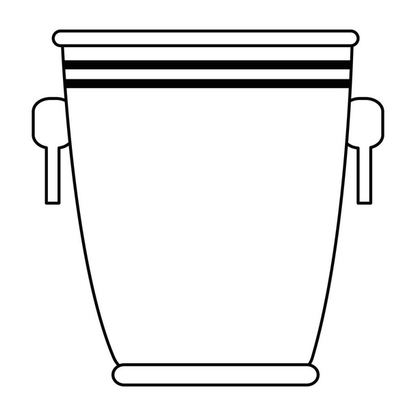 bucket liquor silhouette icon - Διάνυσμα, εικόνα