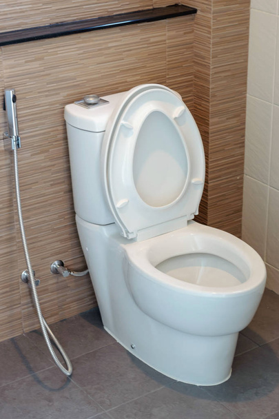セラミック製の水洗トイレ - 写真・画像