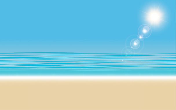krajobraz fali wodnej na plaży w lecie - Wektor, obraz