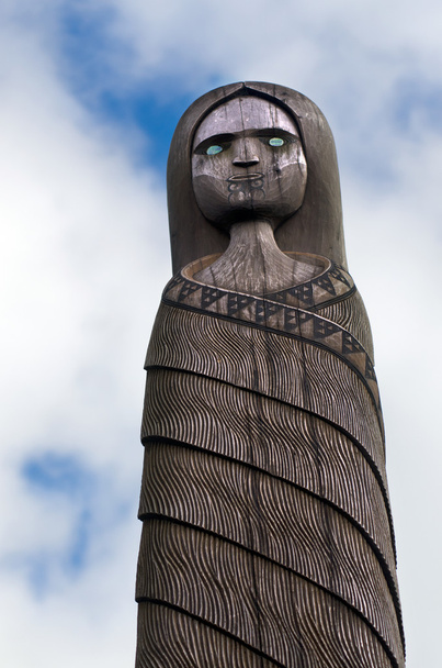 kultury Maorysów - drewno rzeźba - Zdjęcie, obraz