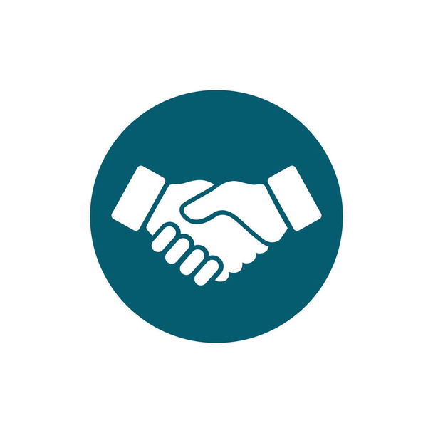 Ikona business blue handshake. Vektorová ilustrace - Vektor, obrázek