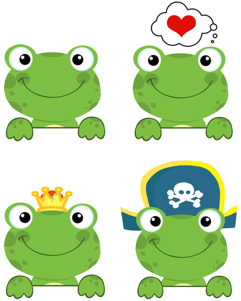 Set of Frog Heads - Photo, Image