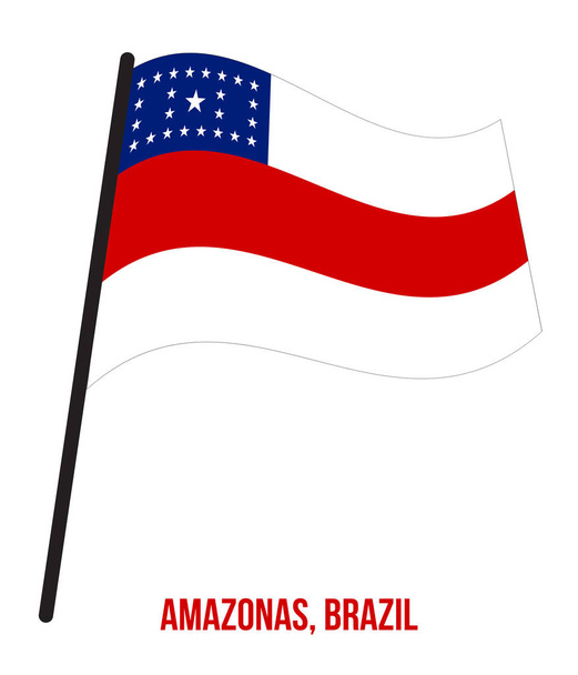 Вектор ожидания Амазонки на белом фоне. Флаг Бразилии
 - Вектор,изображение