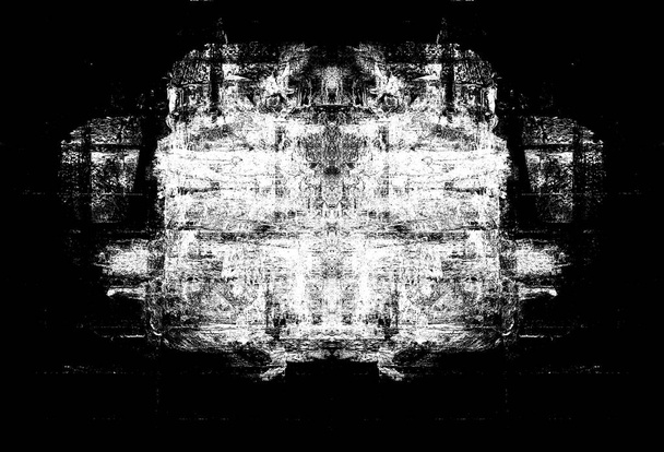 Dark Grunge Geometric Pattern - Photo, Image