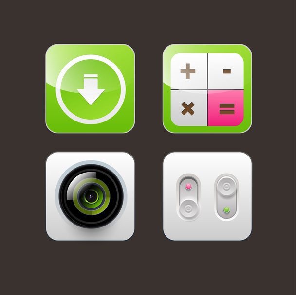 Icons set - Vector, Image