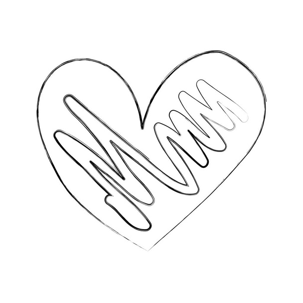 mano dibujado corazón amor romance pasión
 - Vector, imagen