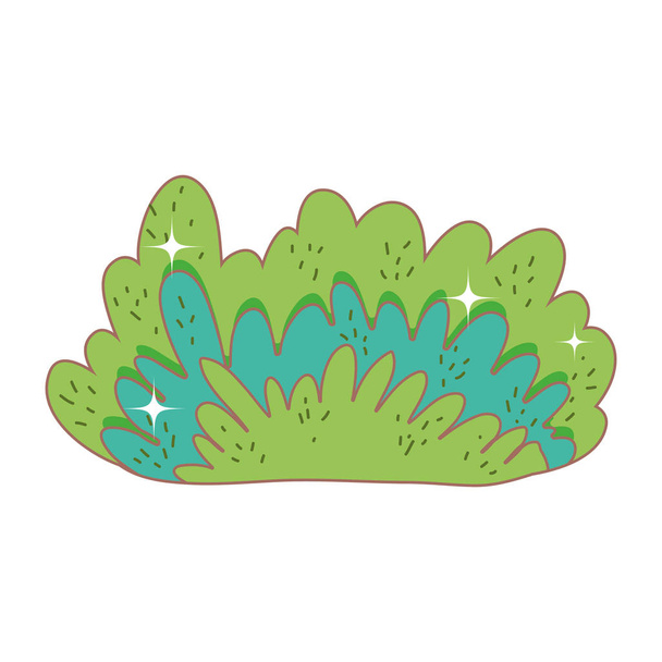 lindo icono de arbusto de cuento de hadas
 - Vector, Imagen