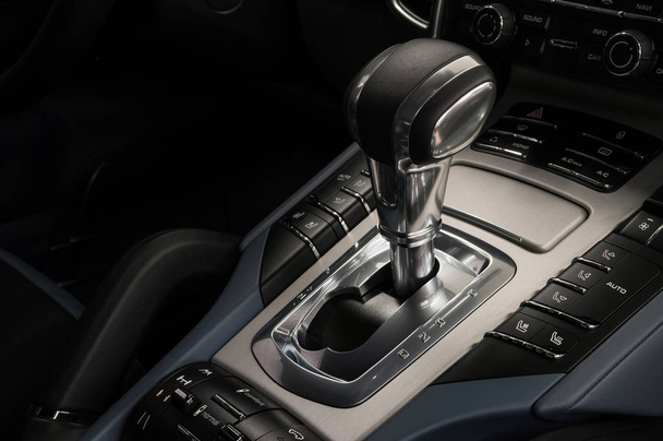 Modern car automatic transmission. Interior detail. - Photo, Image