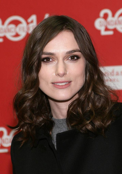 Keira Knightley at arrivals for LAGGIES Premiere at Sundance Film Festival 2014, The Eccles Theatre, Park City, UT January 17, 2014. Photo By: James Atoa/Everett Collection - Foto, afbeelding