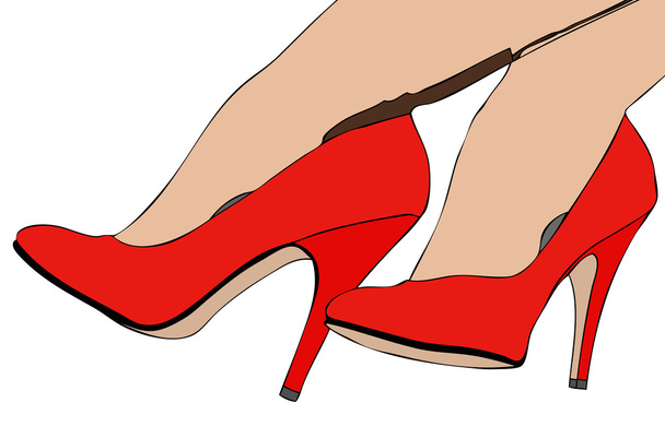 de rode schoenen - Foto, afbeelding