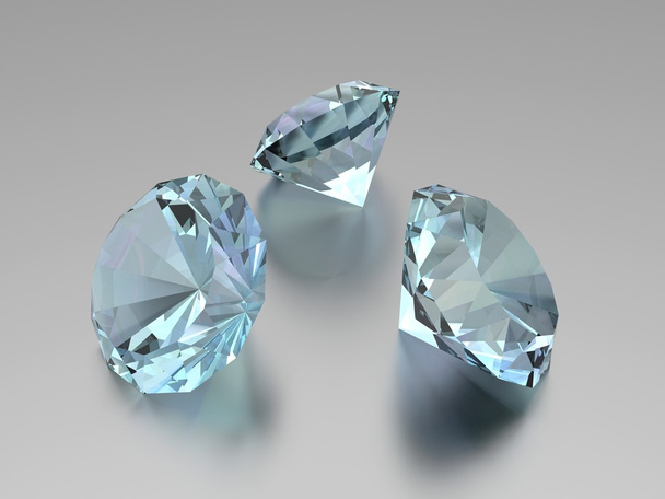 Diamants 3D - 3 pierres précieuses
 - Photo, image