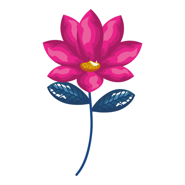dekorativní ikona květin a listů - Vektor, obrázek