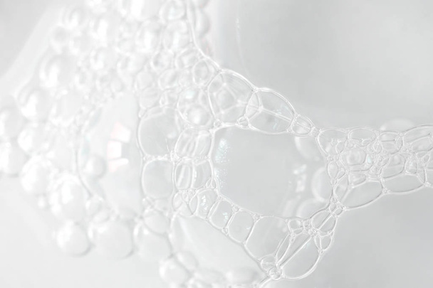 Espuma textura transparente, burbujas de jabón
 - Foto, Imagen
