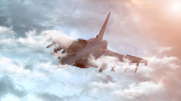 Bombardiere che vola su uno sfondo del cielo. rendering 3d
 - Foto, immagini