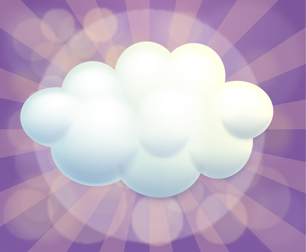 An empty cloud template - Vector, Image